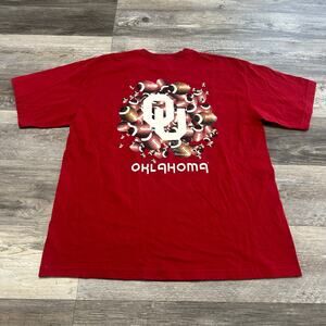 Vintage Starter Oklahoma Sooners Red L Short Sleeve Football‎ T-Shirt 90s y2k